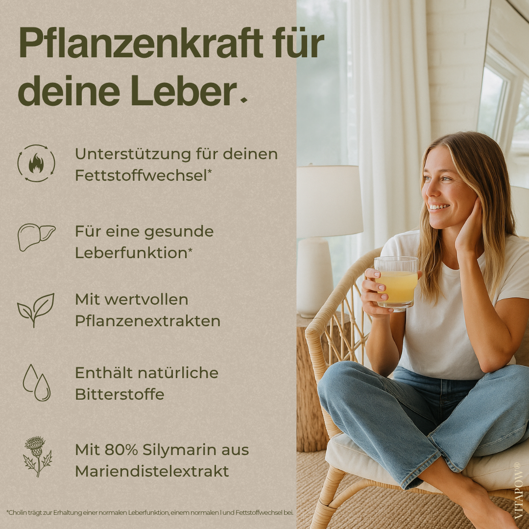 Leber-Komplex: Mariendistel, Artischocke, Löwenzahn, Cholin, Inositol