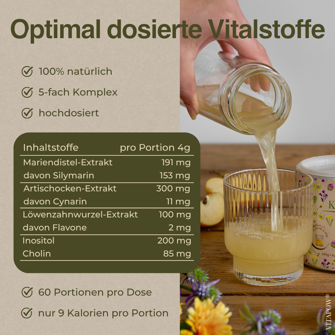 Leber-Komplex: Mariendistel, Artischocke, Löwenzahn, Cholin, Inositol