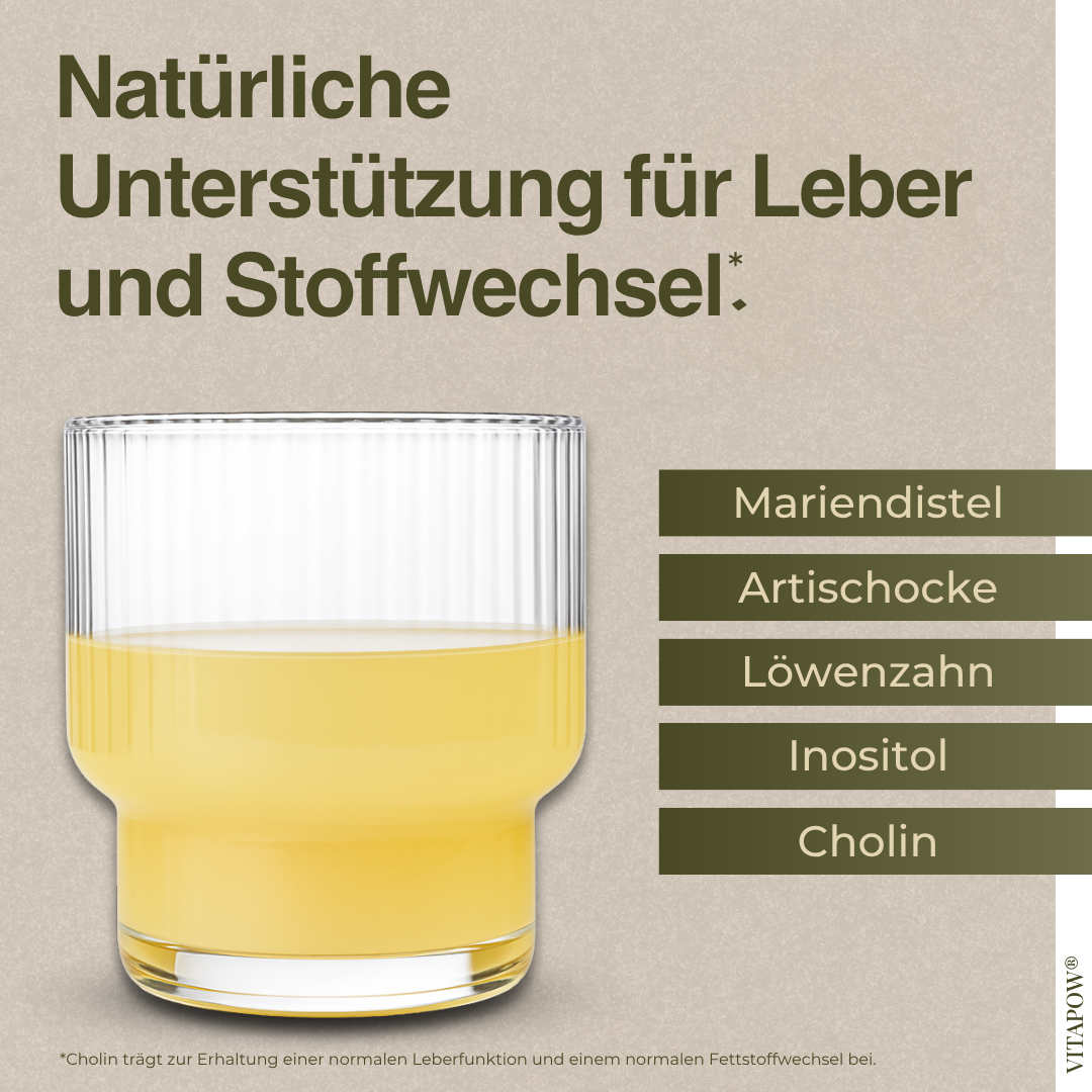 Leber-Komplex: Mariendistel, Artischocke, Löwenzahn, Cholin, Inositol