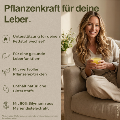 Leber-Komplex: Mariendistel, Artischocke, Löwenzahn, Cholin, Inositol