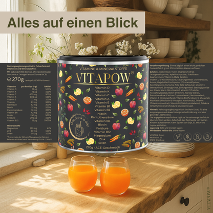 Multivitamin-Pulver + Magnesium, Zink, Selen