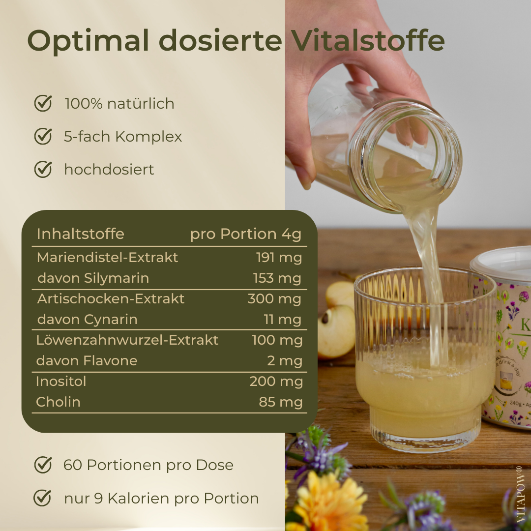 Leber-Komplex: Mariendistel, Artischocke, Löwenzahn, Cholin, Inositol
